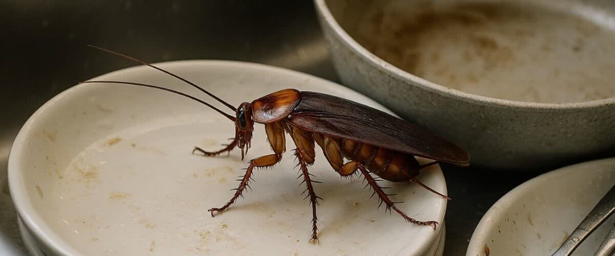 حضور شبانه سوسک در سینک ظرفشویی