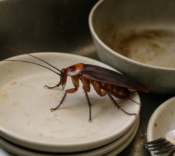 حضور شبانه سوسک در سینک ظرفشویی